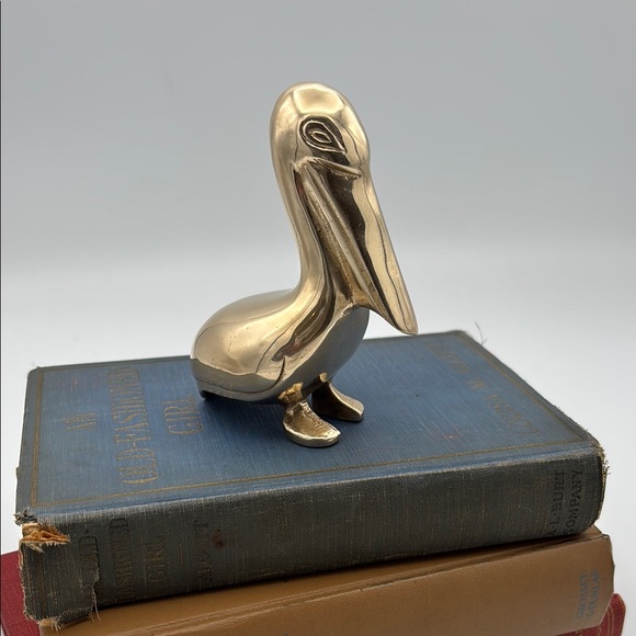 Vintage Brass Pelican Figurine - Picture 1 of 8